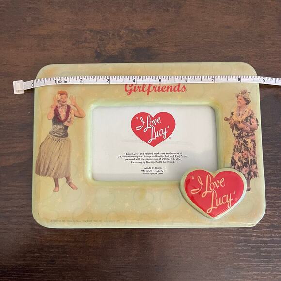 I Love Lucy Girlfriends Decoupage Desk Frame Lucy & Ethel 8.5 x 6.5" - Picture 6 of 7